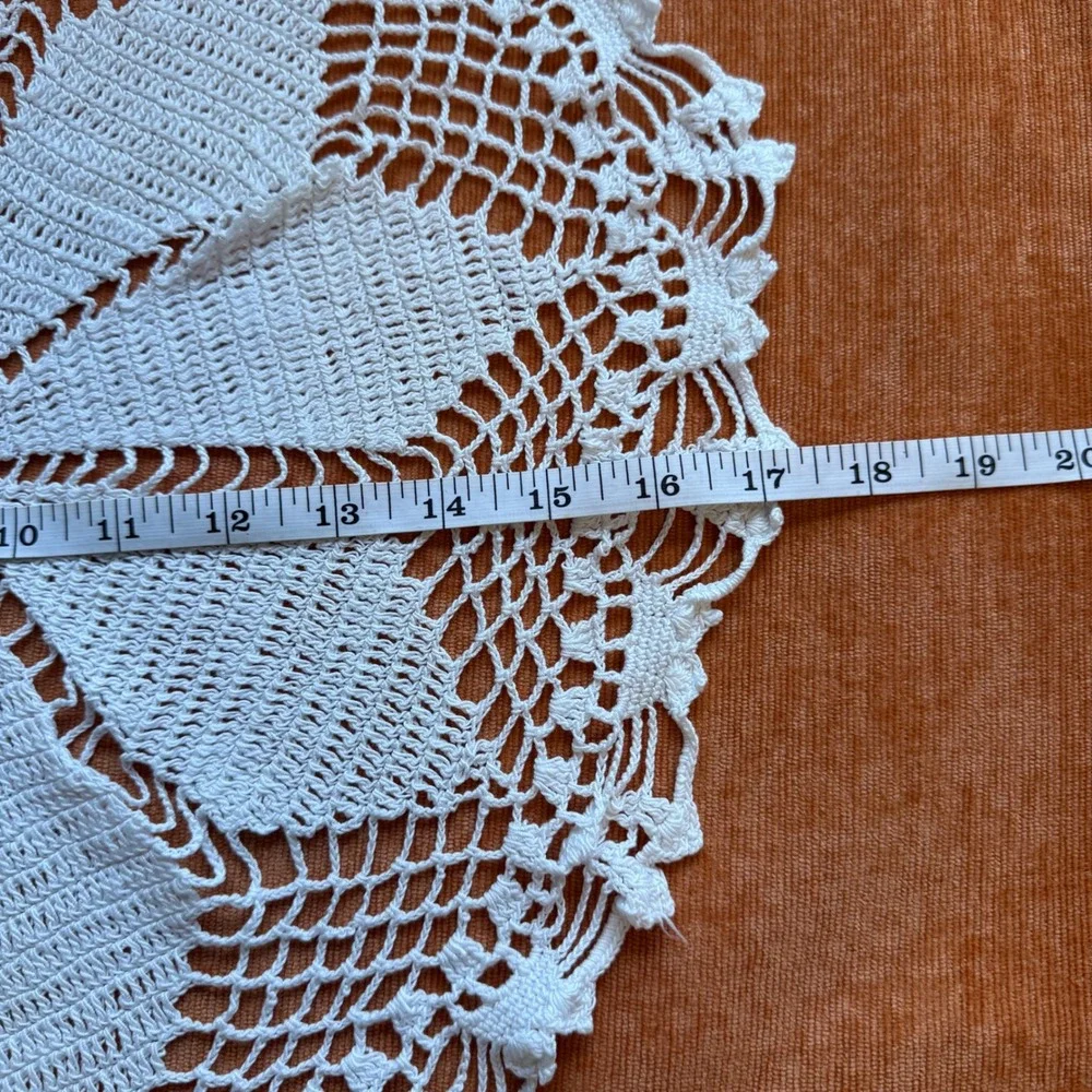 Vintage White Lace Doily Table Decor Mandala‎ Flower Round